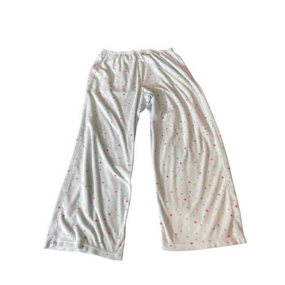 Kim Rogers Womens Pajama Set XL Mint Green Polka Dot Elastic Waist Cozy Sleep - Picture 3 of 12